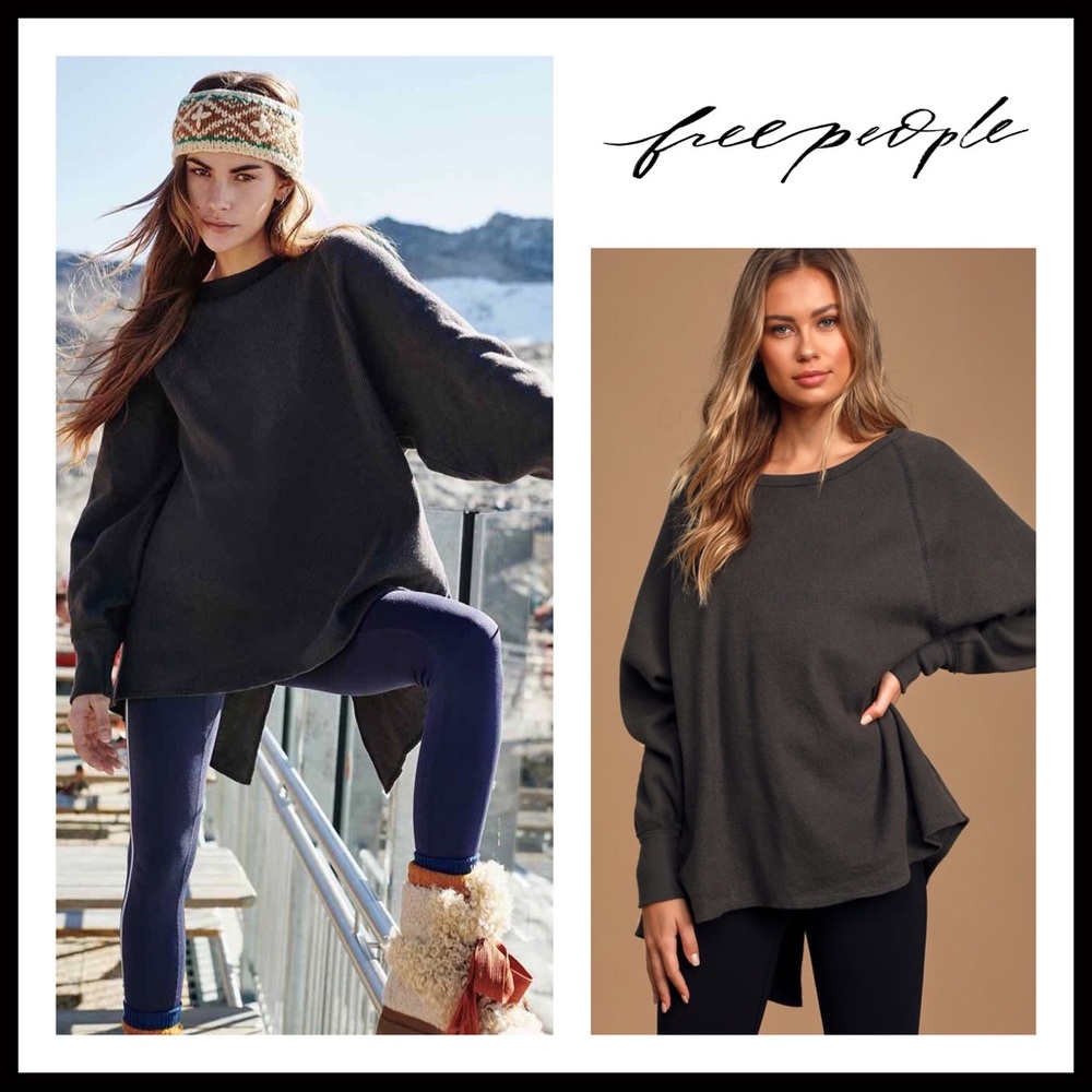 FREE PEOPLE BOHO TUNIC OVERSIZED PULLOVER TOP A2C - Picture 5 of 16